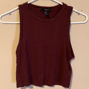 Forever 21 Maroon crop top tank top